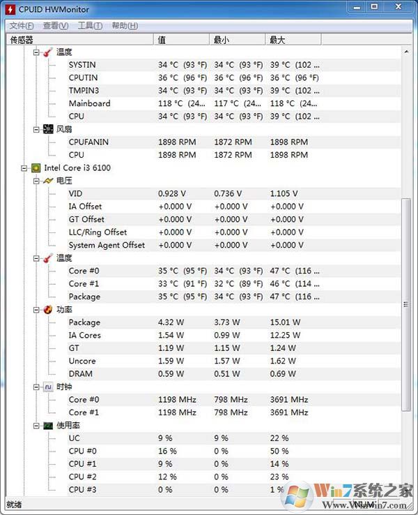 HWMonitor中文版_HWMonitor(电脑温度监控软件)绿色版