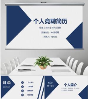 岗位竞聘报告PPT模板(5款精美)
